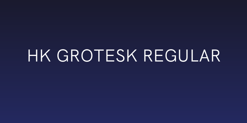 HK Grotesk Regular Social Header