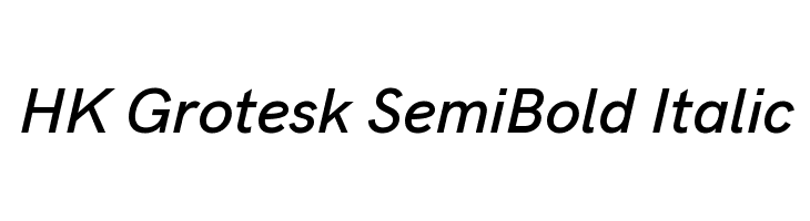 HK Grotesk SemiBold Italic  Frei Schriftart Herunterladen