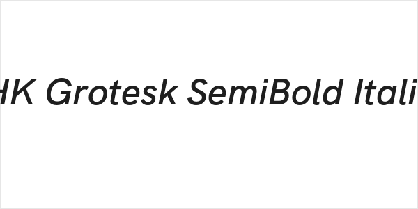 HK Grotesk SemiBold Italic Logo