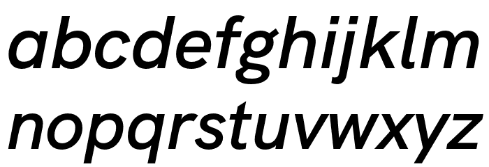 HK Grotesk SemiBold Italic Font LOWERCASE