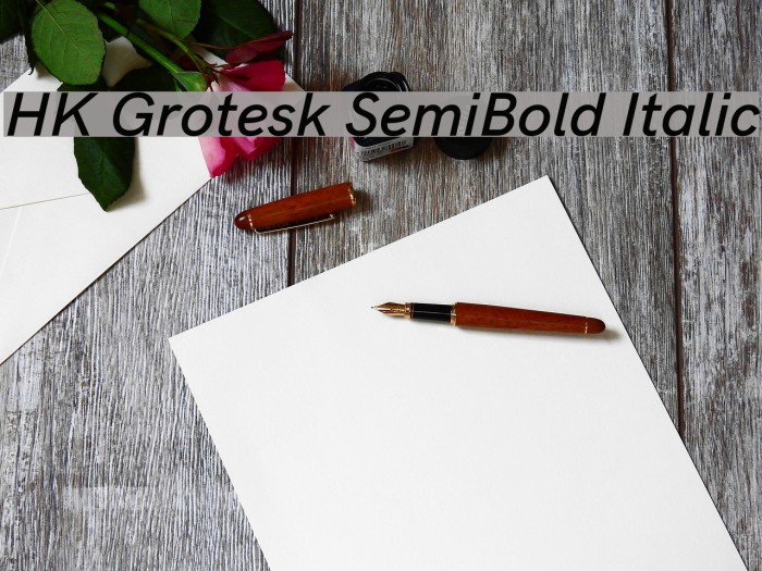 HK Grotesk SemiBold Italic Font examples