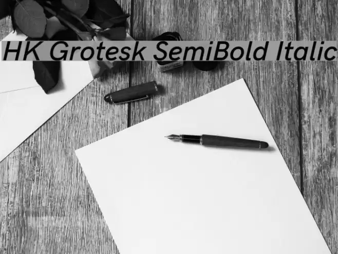 HK Grotesk SemiBold Italic Font examples