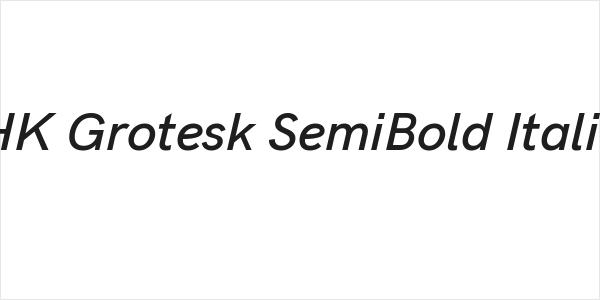 HK Grotesk SemiBold Italic Logo