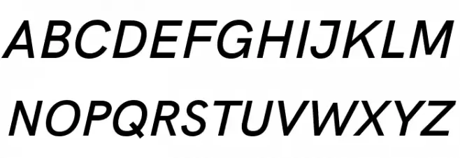 HK Grotesk SemiBold Legacy Italic 字体 大写