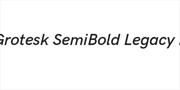HK Grotesk SemiBold Legacy Italic Logo