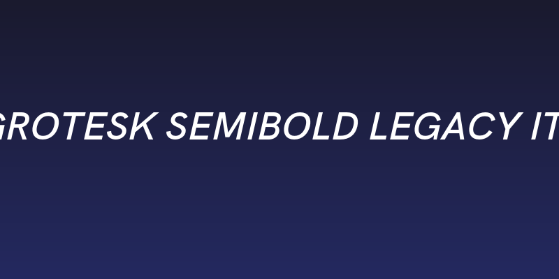 HK Grotesk SemiBold Legacy Italic Social Header