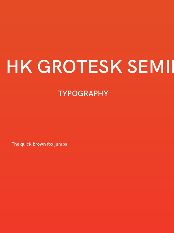 HK Grotesk SemiBold Legacy Poster