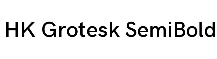 HK Grotesk SemiBold  Frei Schriftart Herunterladen