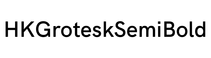 HK Grotesk SemiBold  フリーフォントのダウンロード