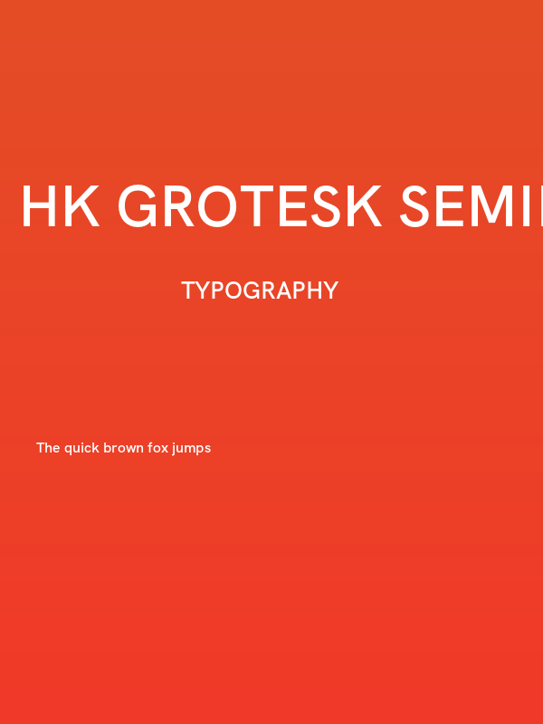 HK Grotesk SemiBold Poster