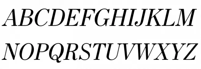 HK Venetian Italic خط أحرف كبيرة
