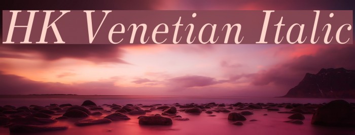 HK Venetian Italic Font examples