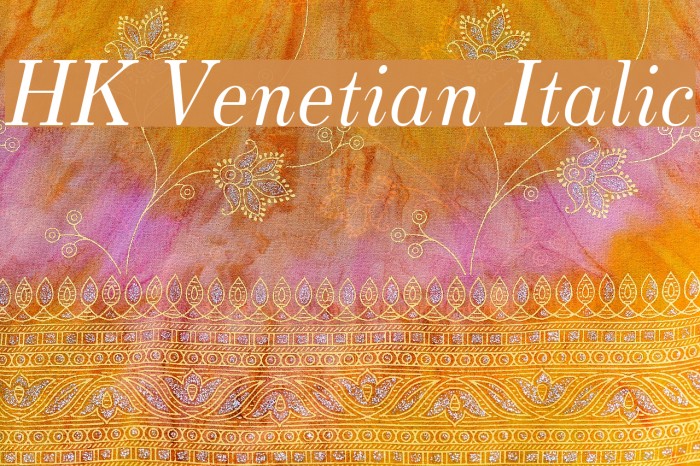 HK Venetian Italic Font examples