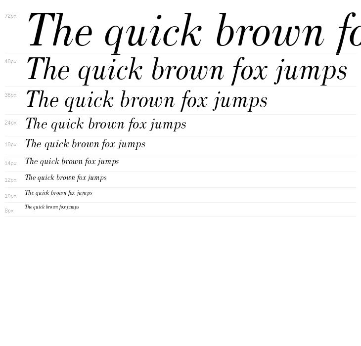 HK Venetian Italic Waterfall