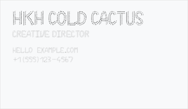 HKH Cold Cactus Business Card