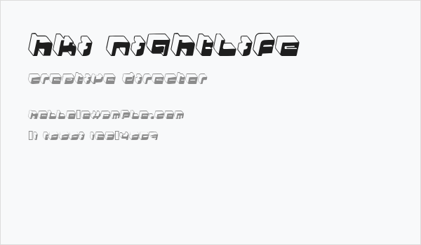 HKI Nightlife Business Card