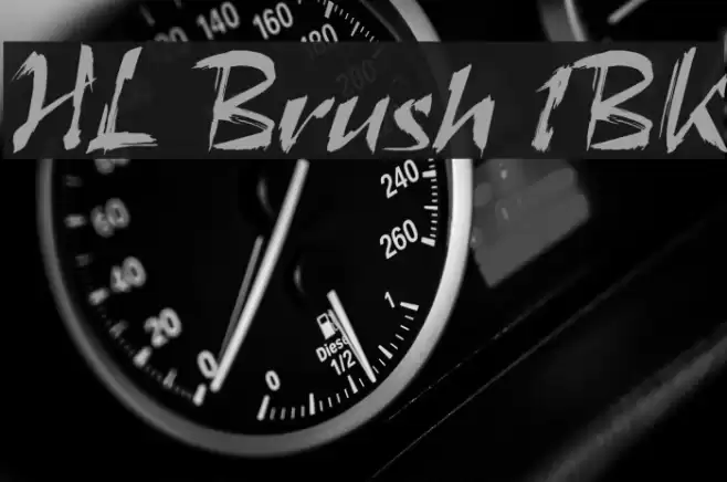 HL Brush 1BK Font examples
