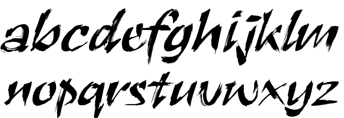 HL Brush 1BK Font LOWERCASE