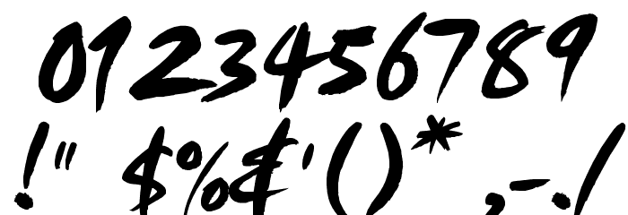 HL Brush 3BK Font OTHER CHARS