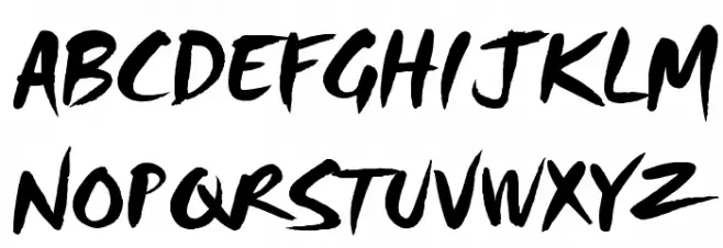 HL Brush 3BK Font UPPERCASE