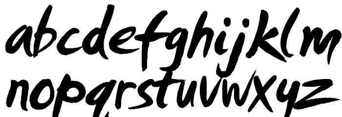 HL Brush 3BK Font LOWERCASE