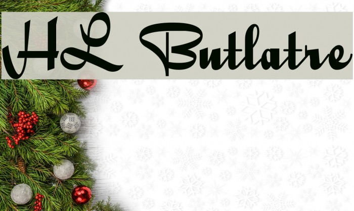 HL Butlatre Font examples