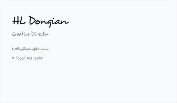 HL Dongian Business Card