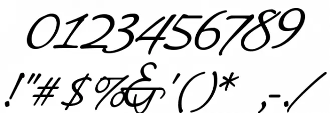 HL Scriptina Medium Font Alte caractere