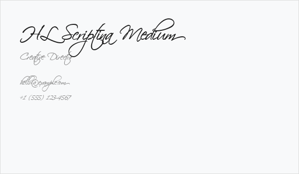 HL Scriptina Medium Business Card