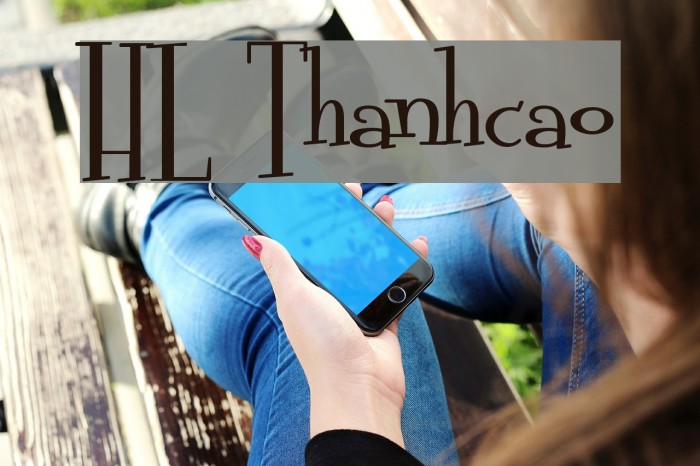 HL Thanhcao Schriftart examples