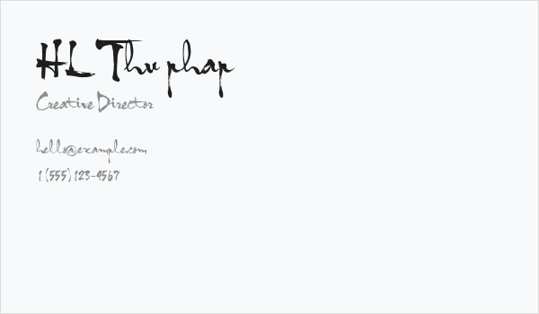 HL Thu phap Business Card