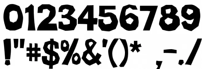 HMan Pt 2 Font OTHER CHARS