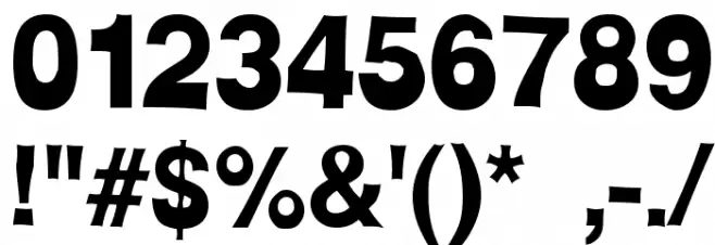 HMan Font OTHER CHARS