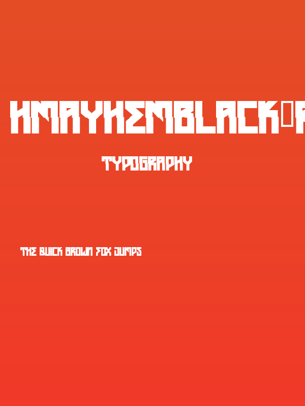 HMayhemBlack-Regular Poster