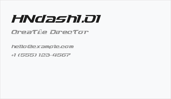 HNdash1.01 Business Card
