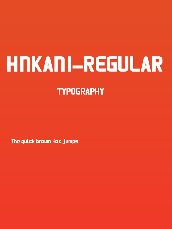 HNkani-Regular Poster