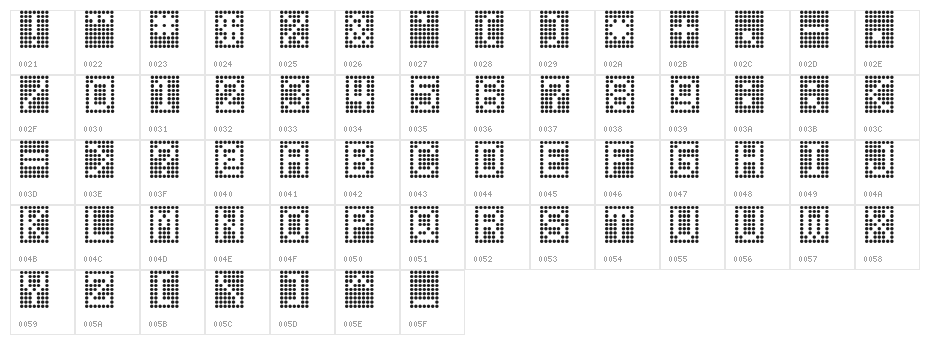 HNrumine Character Map