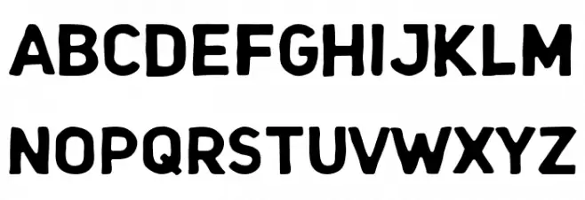 HOCCEN CAPS Шрифта ВЕРХНИЙ