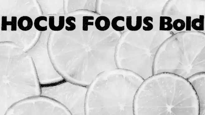 HOCUS FOCUS Bold خط examples