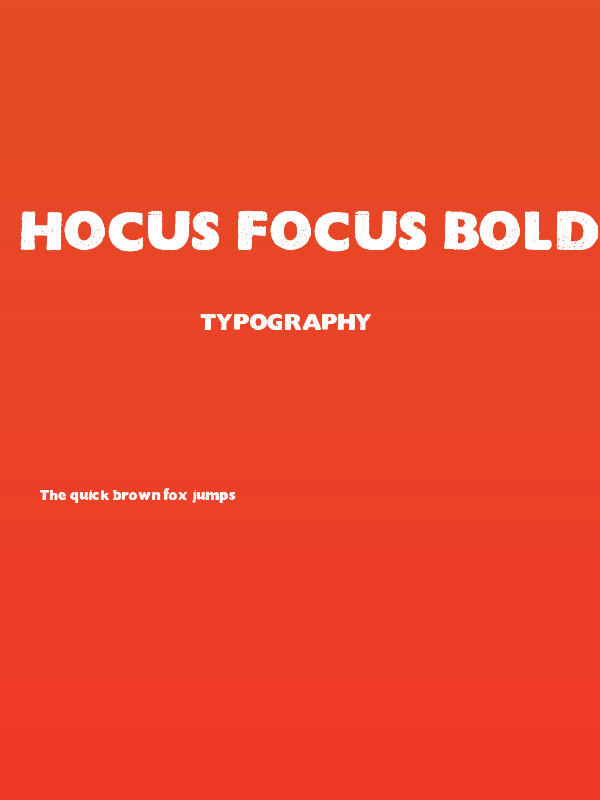 HOCUS FOCUS Bold Poster