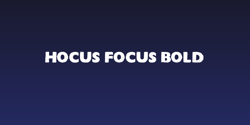 HOCUS FOCUS Bold Social Header