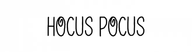 HOCUS POCUS  Frei Schriftart Herunterladen