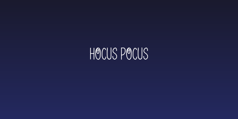 HOCUS POCUS Social Header