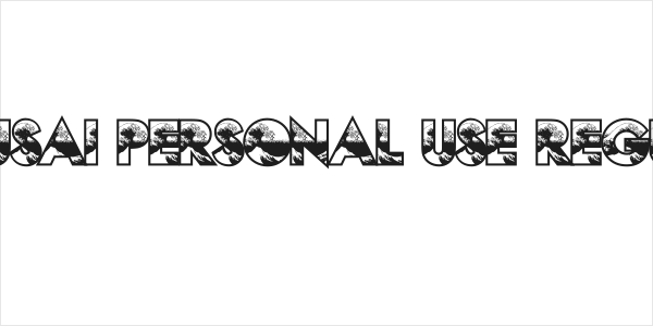 HOKUSAI PERSONAL USE Regular Logo