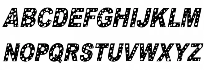 HOLE 2 cursive Шрифта ВЕРХНИЙ