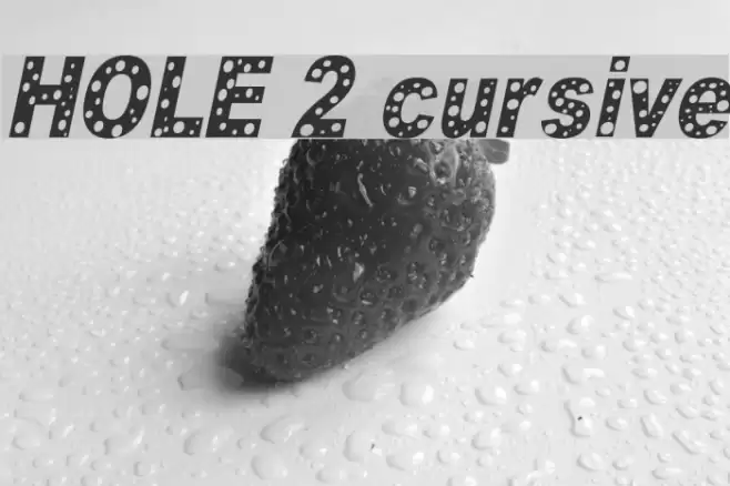 HOLE 2 cursive Font examples