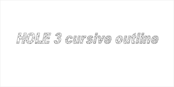 HOLE 3 cursive outline Logo