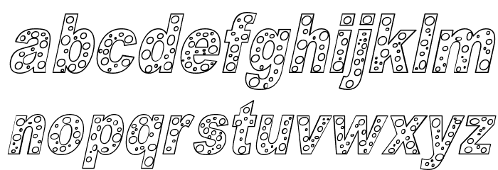 HOLE 3 cursive outline Font LOWERCASE