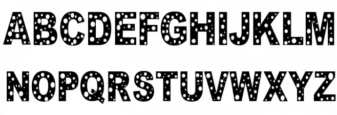 HOLE Schriftart Groß