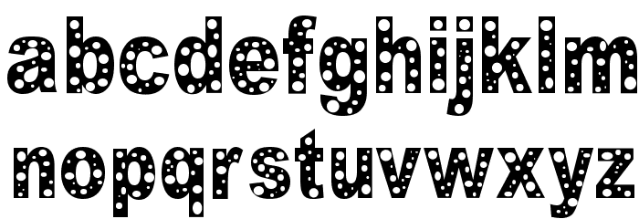 HOLE Font LOWERCASE